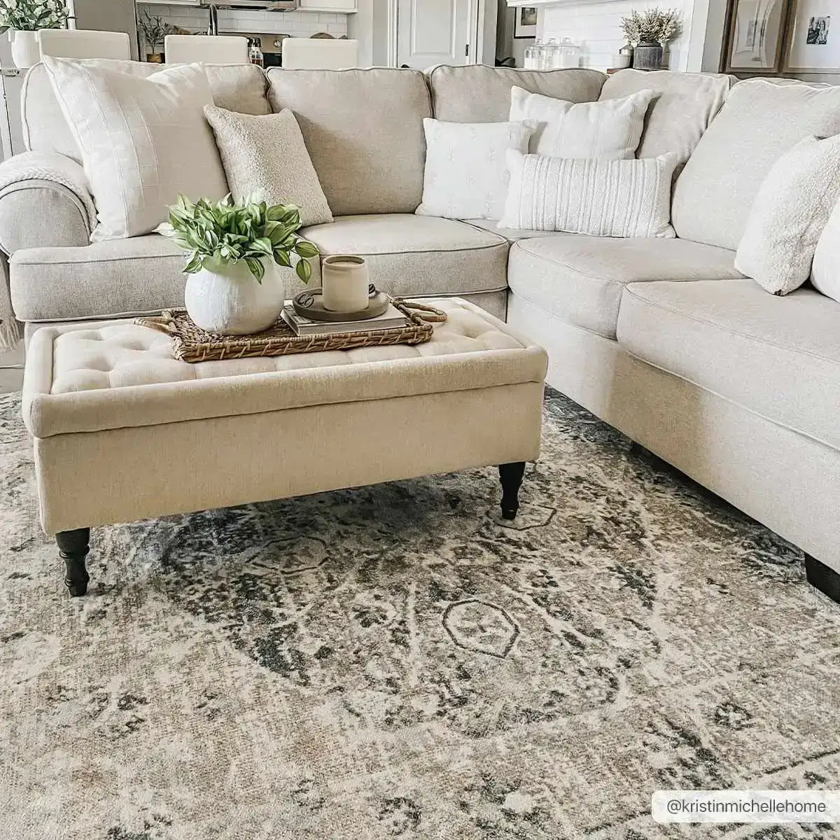 Rudo Blue Washable Area Rug - Boutique Rugs