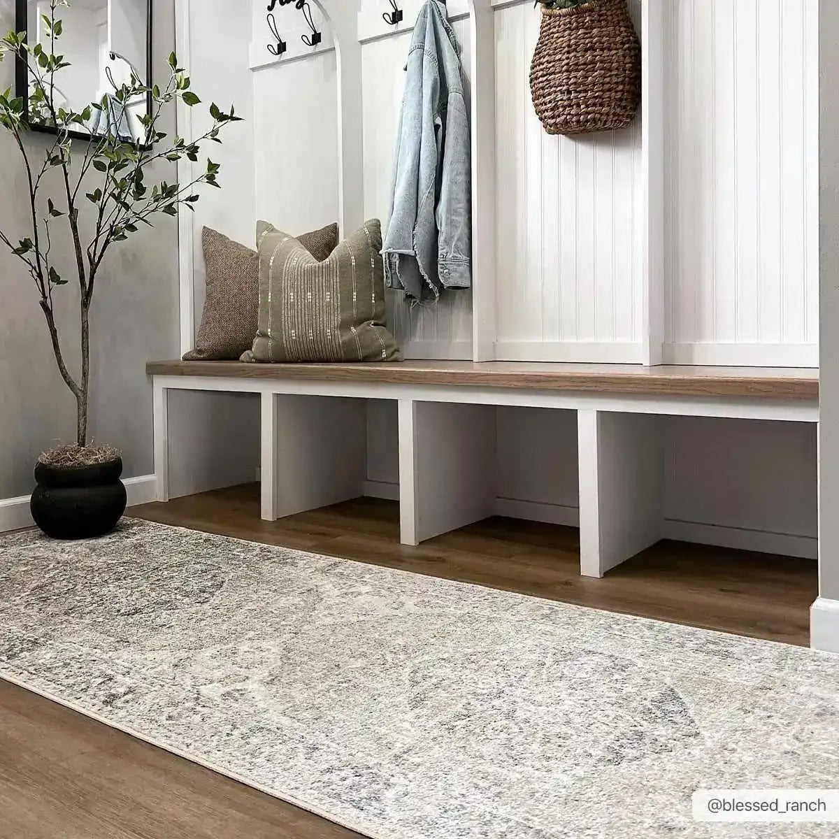 Rudo Blue Washable Area Rug - Boutique Rugs