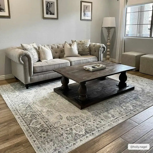 Rudo Blue Washable Area Rug - Boutique Rugs