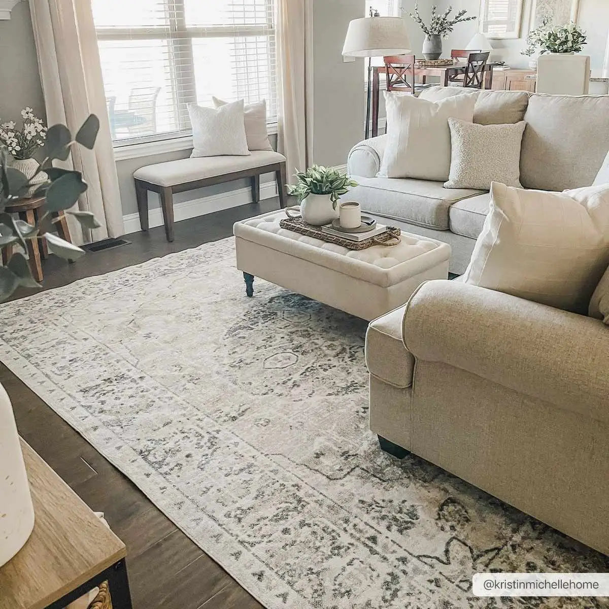 Rudo Blue Washable Area Rug - Boutique Rugs