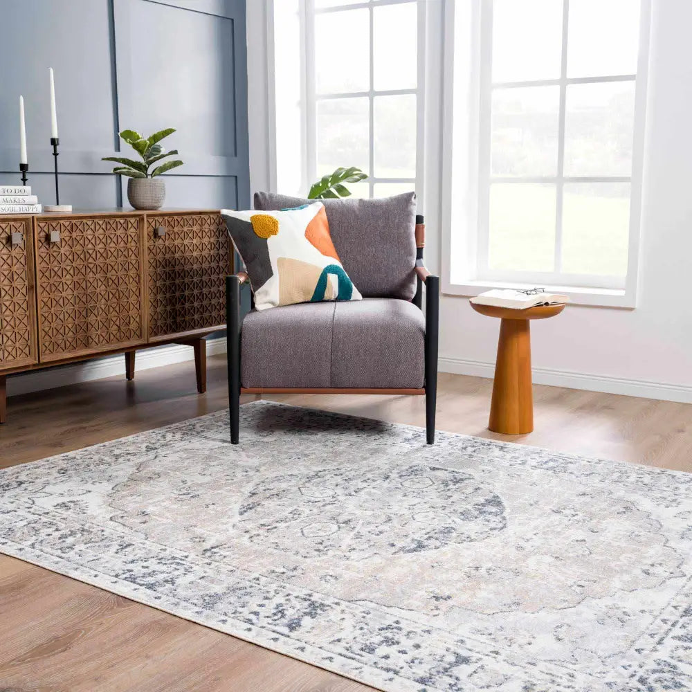 Rudo Cream Washable Area Rug - Boutique Rugs