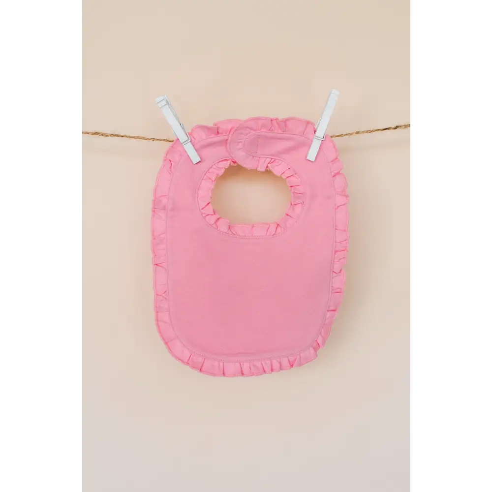 Ruffle Baby Bibs - Bubble Gum Pink / One Size - ARB Blanks