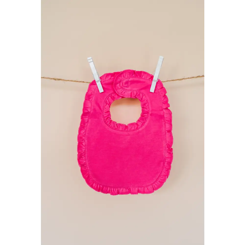 Ruffle Baby Bibs - Hot Pink / One Size - ARB Blanks