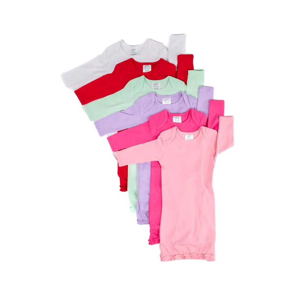 Ruffle Long Sleeve Baby Gown - ARB Blanks