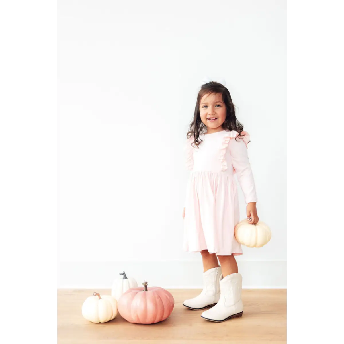 Ruffle Twirl Dress - Petal Pink - Mila & Rose ®