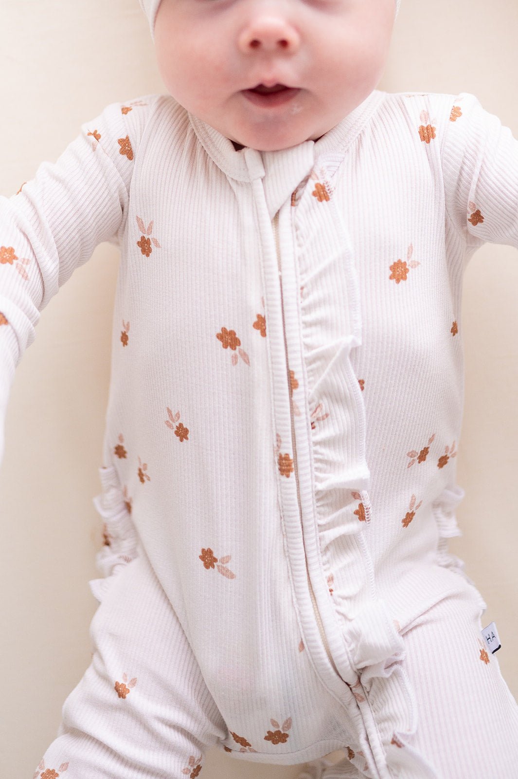 Ruffle Zipper One Piece - Fleur - Harp Angel Boutique