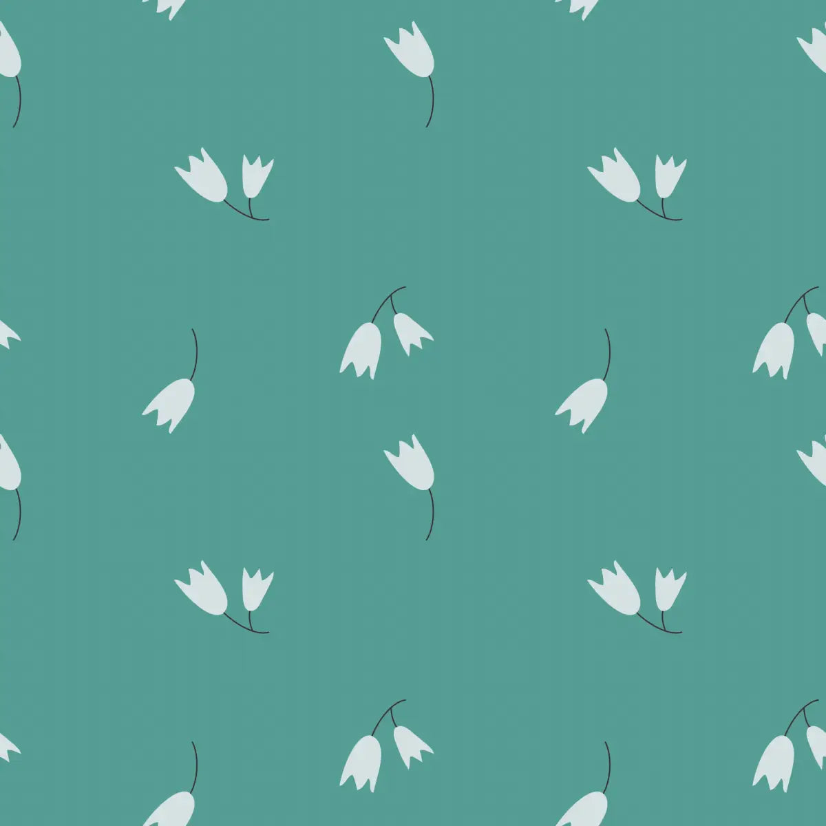 Rumi Wallpaper - Simple Tulips - by Sara Mari - Sample 1 foot by 1 foot - Loomwell Home Goods