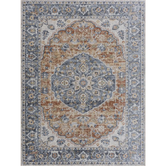 Rust Hiti Washable Area Rug - 5’3’’ x 7’ Rectangle - Boutique Rugs