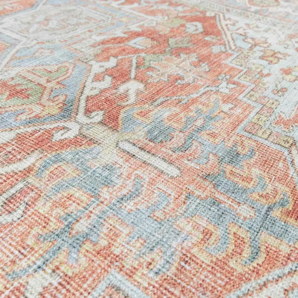 Rust Maayon Washable Rug - * 5’3’’ x 7’3’’ Rectangle - Boutique Rugs