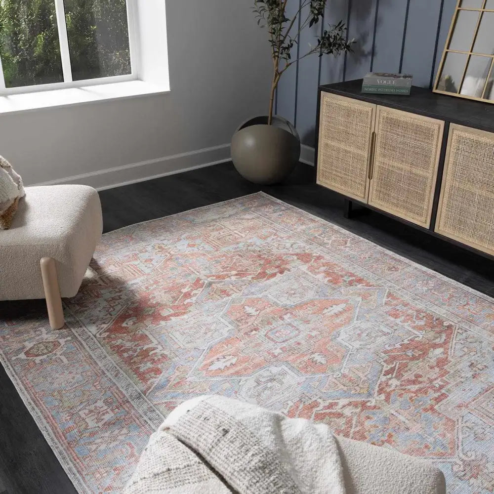 Rust Maayon Washable Rug - Boutique Rugs