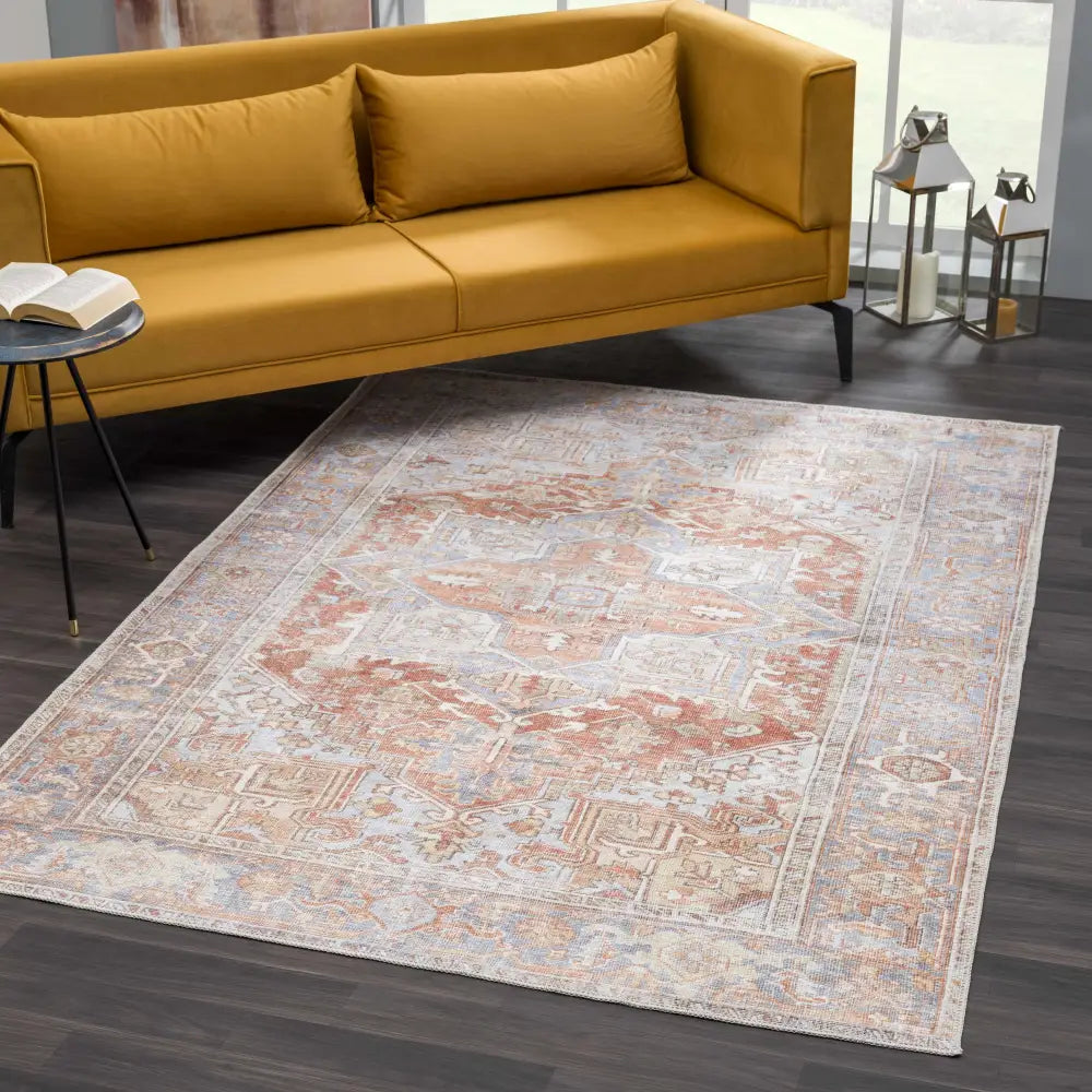 Rust Maayon Washable Rug - Boutique Rugs