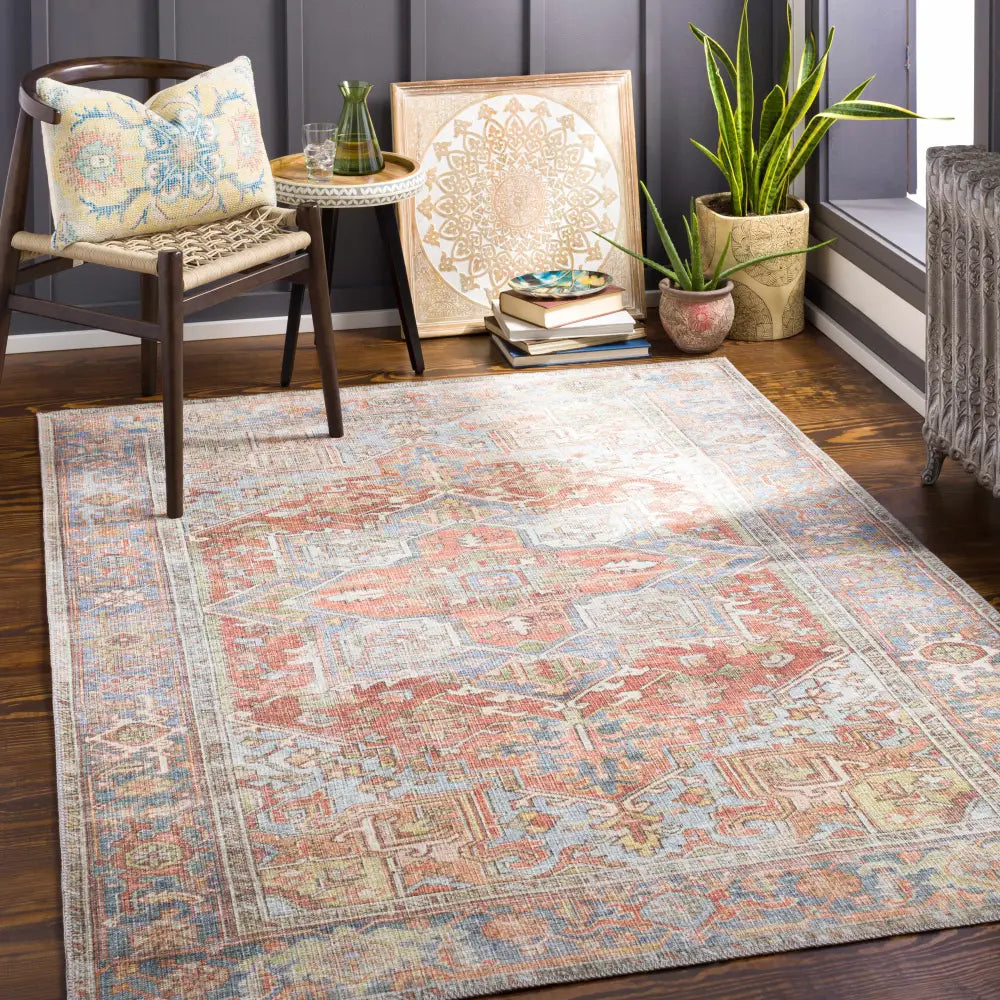 Rust Maayon Washable Rug - Boutique Rugs