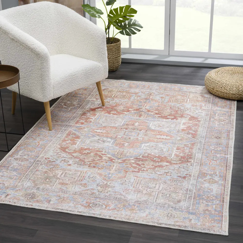 Rust Maayon Washable Rug - Boutique Rugs