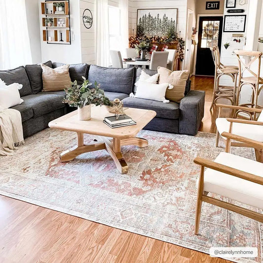 Rust Maayon Washable Rug - Boutique Rugs