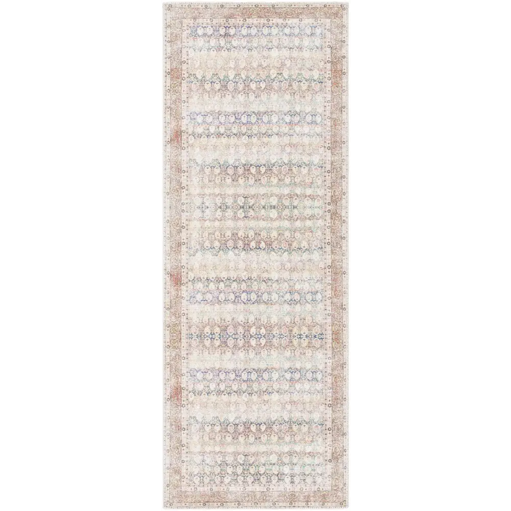 Rust Maligaya Distressed Washable Area Rug - Clearance - 2’7’’ x 7’3’’ Runner - Boutique Rugs