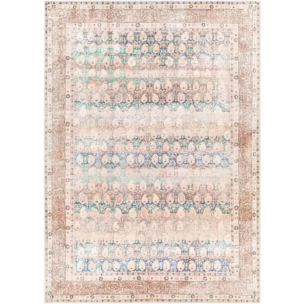 Rust Maligaya Distressed Washable Area Rug - Clearance - 5’3’’ x 7’ Rectangle - Boutique Rugs