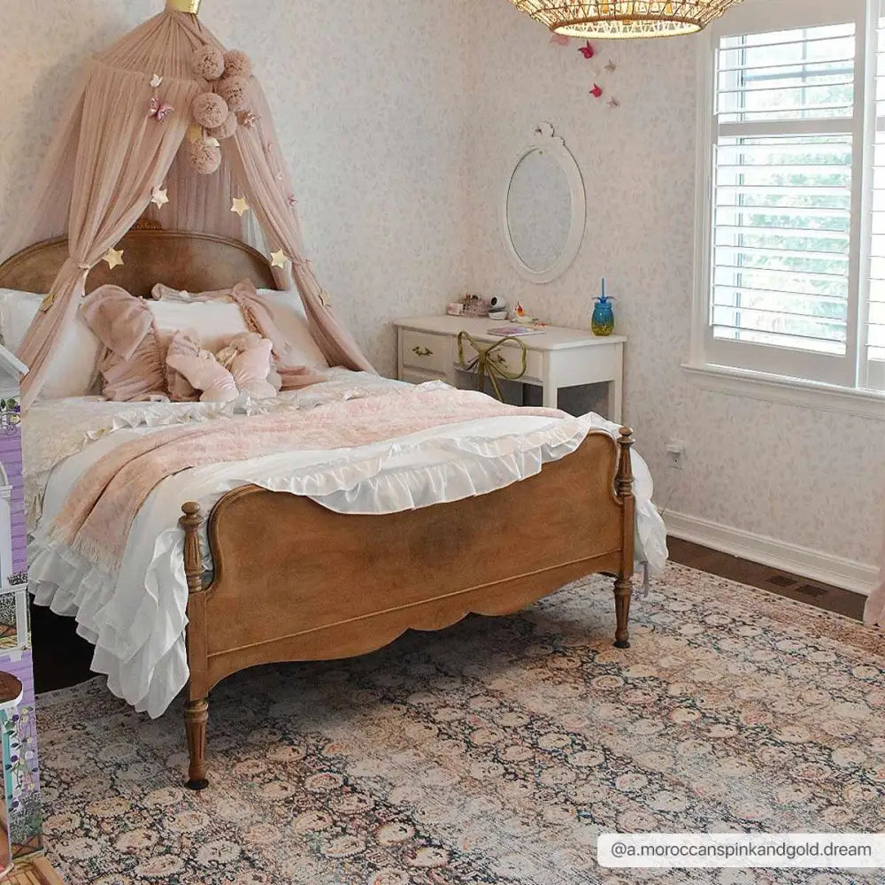 Rust Maligaya Distressed Washable Area Rug - Clearance - 7’6’’ x 9’6’’ Rectangle - Boutique Rugs