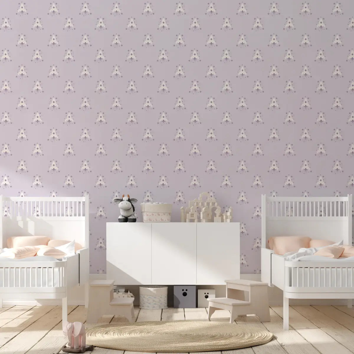 Ryan Wallpaper - Rocket Spaceship - by Antonela Fulir - Loomwell Home Goods