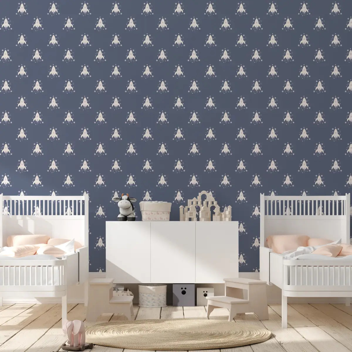 Ryan Wallpaper - Rocket Spaceship - by Antonela Fulir - Loomwell Home Goods