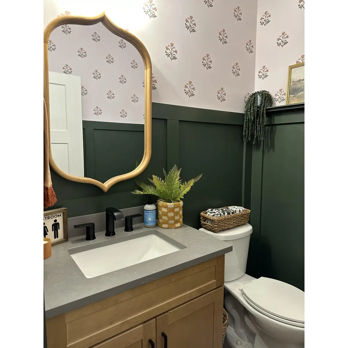 Ryia Wallpaper - Flower Block Print - Loomwell Home Goods