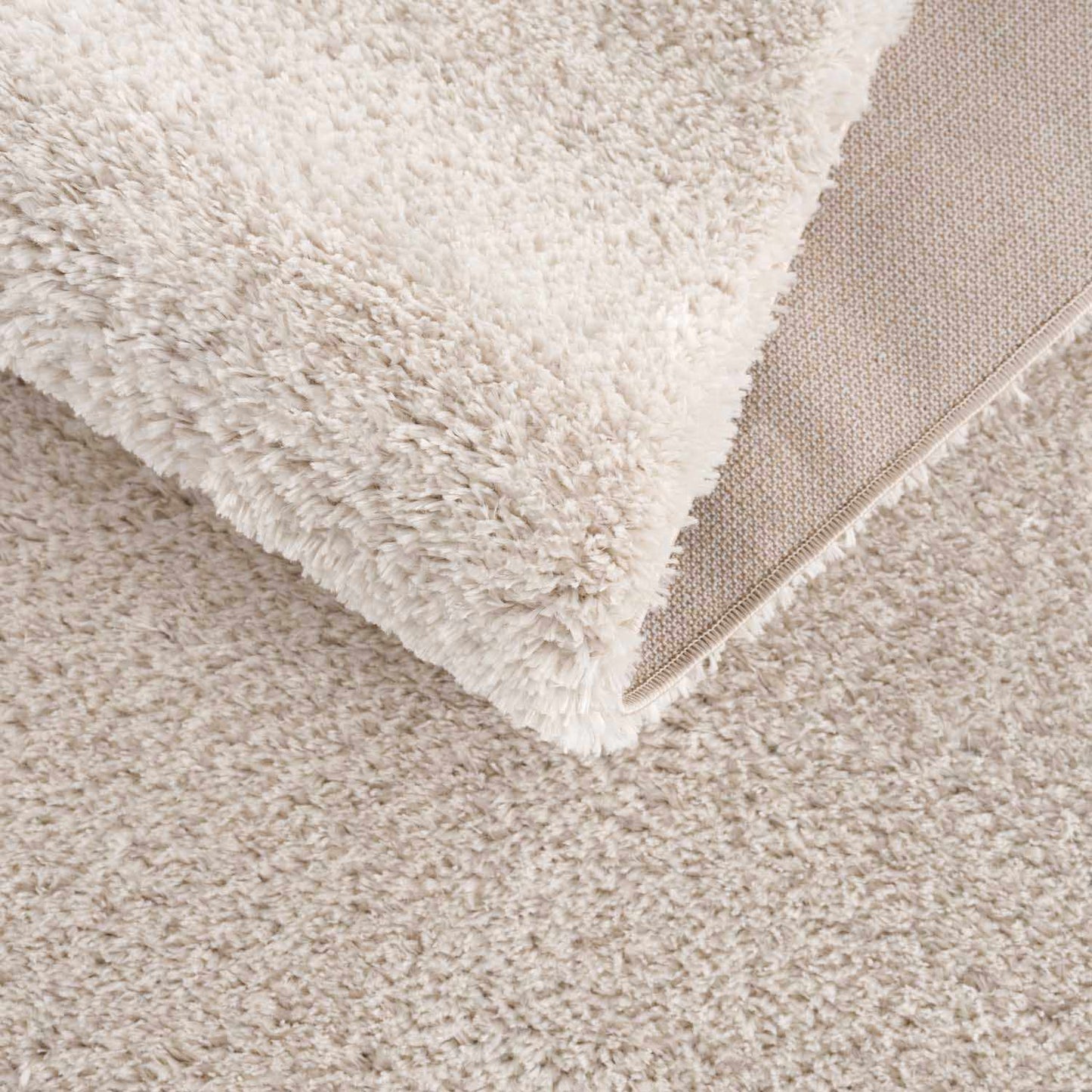 Heavenly Solid Beige Plush Rug - Boutique Rugs