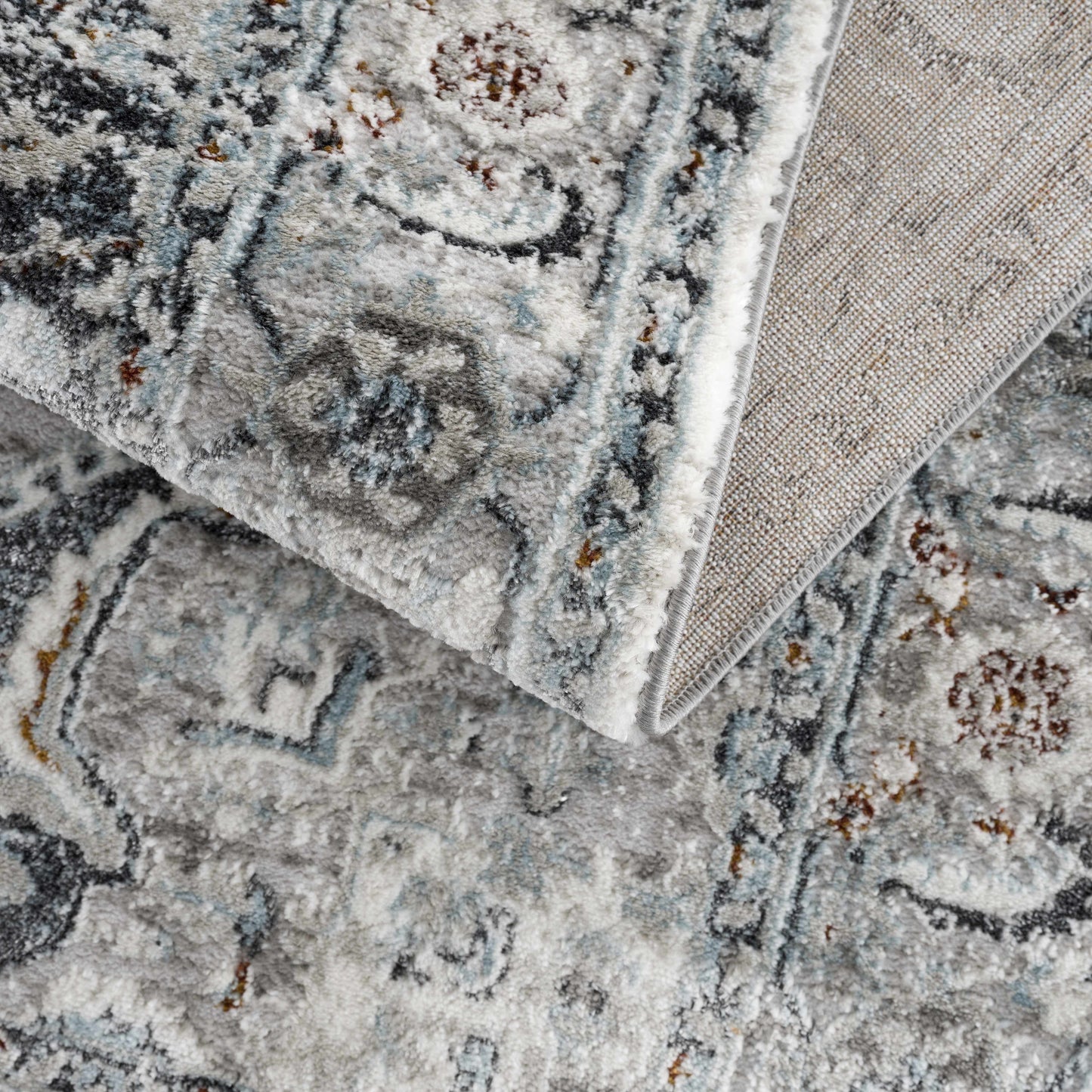 Liverpool Gray & Blue Area Rug - Clearance - Boutique Rugs