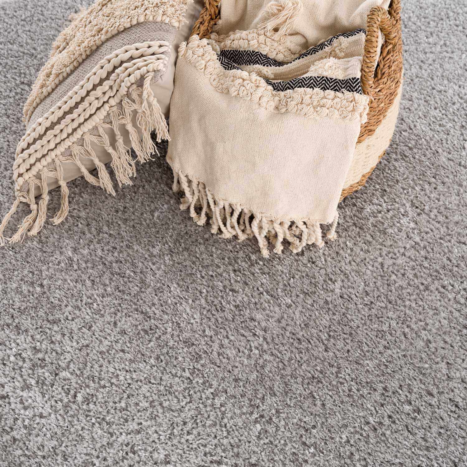 Heavenly Solid Light Gray Plush Rug - Clearance - Boutique Rugs