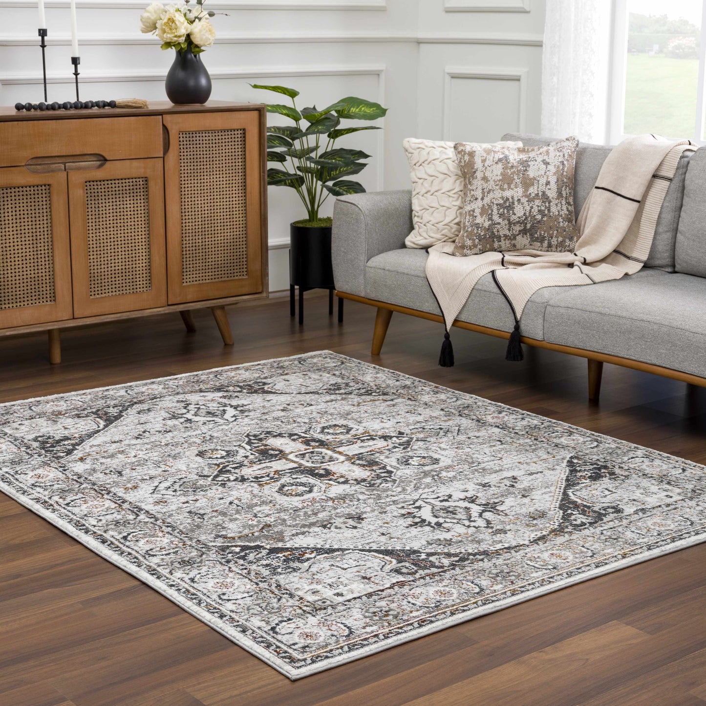 Liverpool Dark Gray Area Rug - Clearance