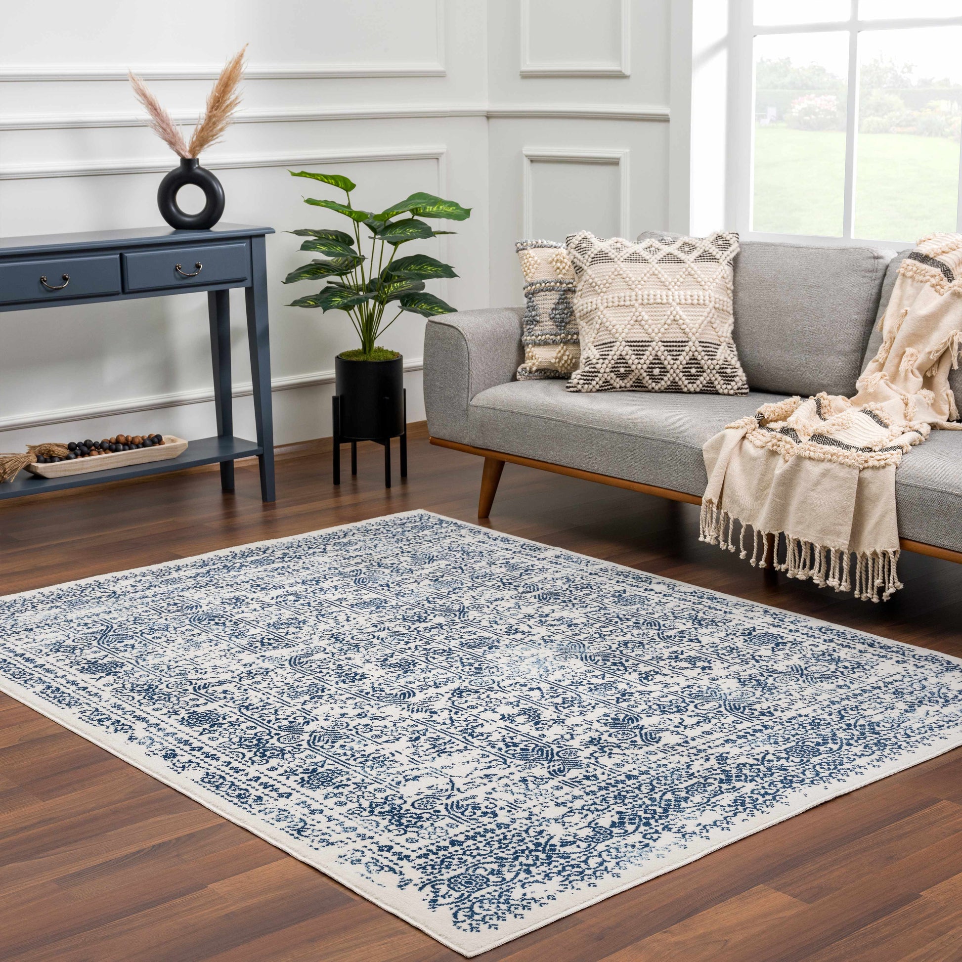 Michie Blue Area Rug - Clearance - Boutique Rugs
