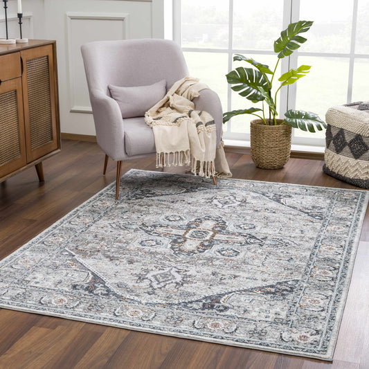 Liverpool Gray & Blue Area Rug - Clearance - Boutique Rugs