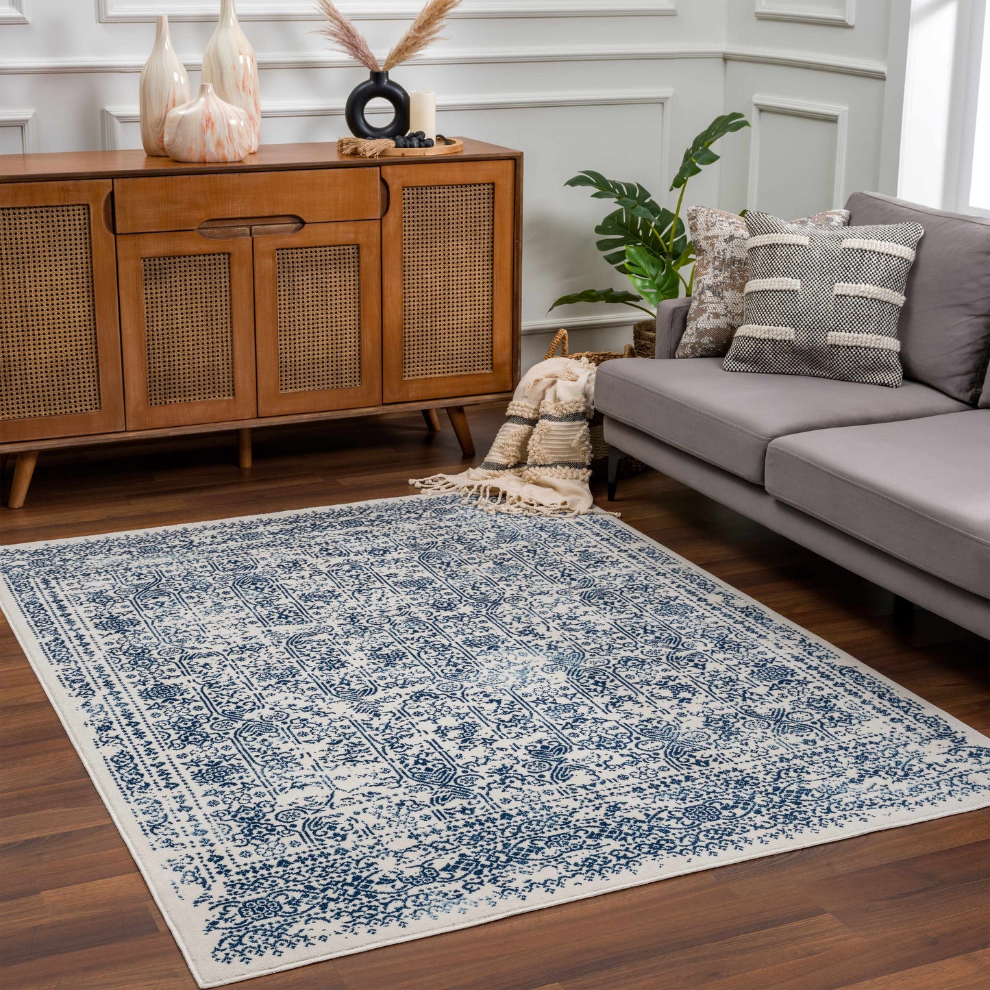 Michie Blue Area Rug - Clearance - Boutique Rugs