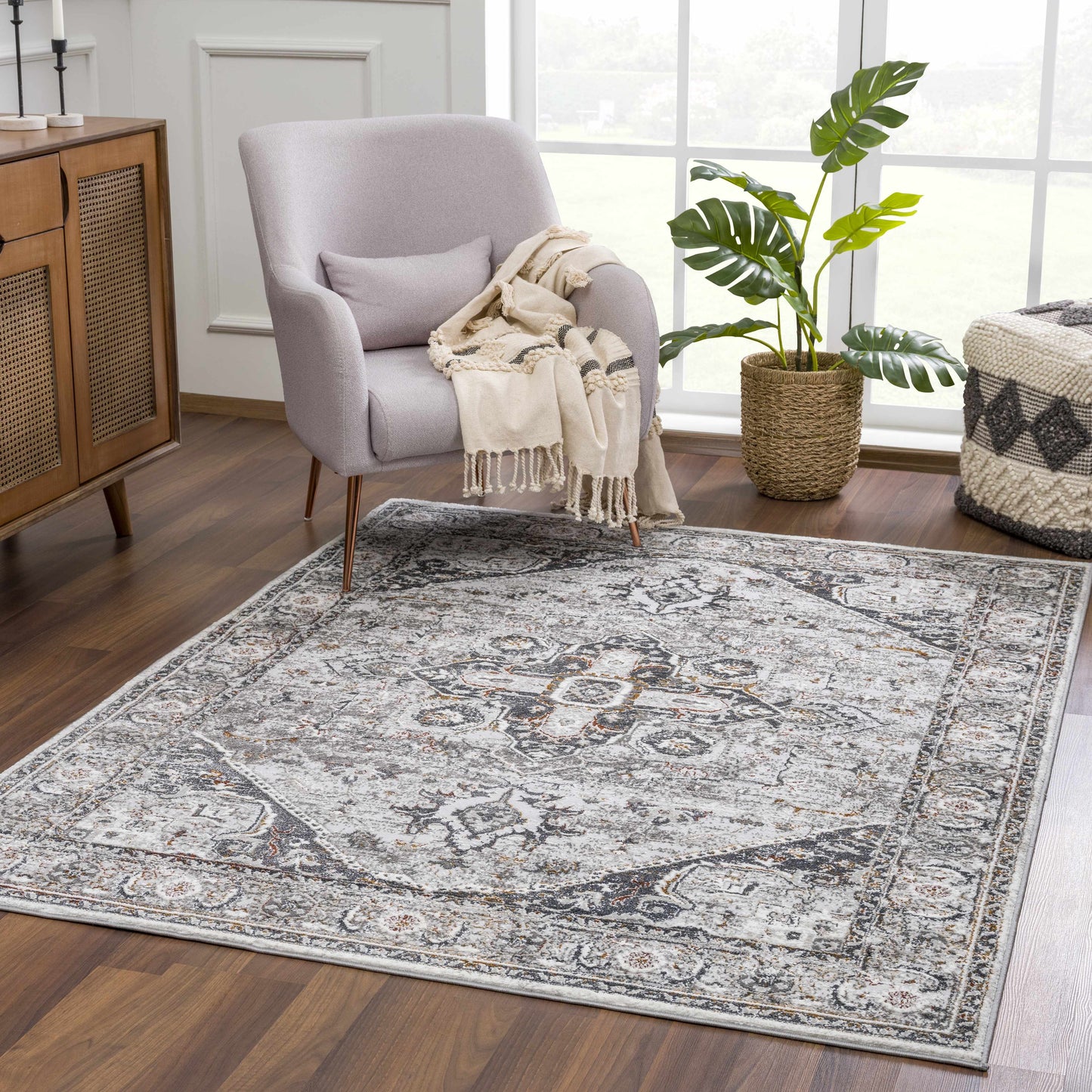 Liverpool Dark Gray Area Rug - Clearance