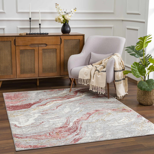 Lively Marble Pink Area Rug - Boutique Rugs