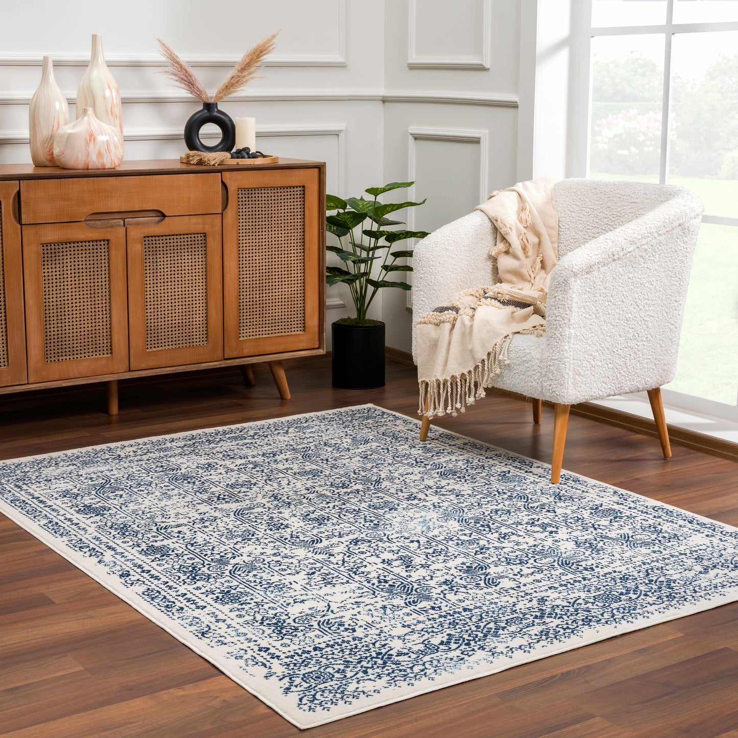 Michie Blue Area Rug - Clearance - Boutique Rugs