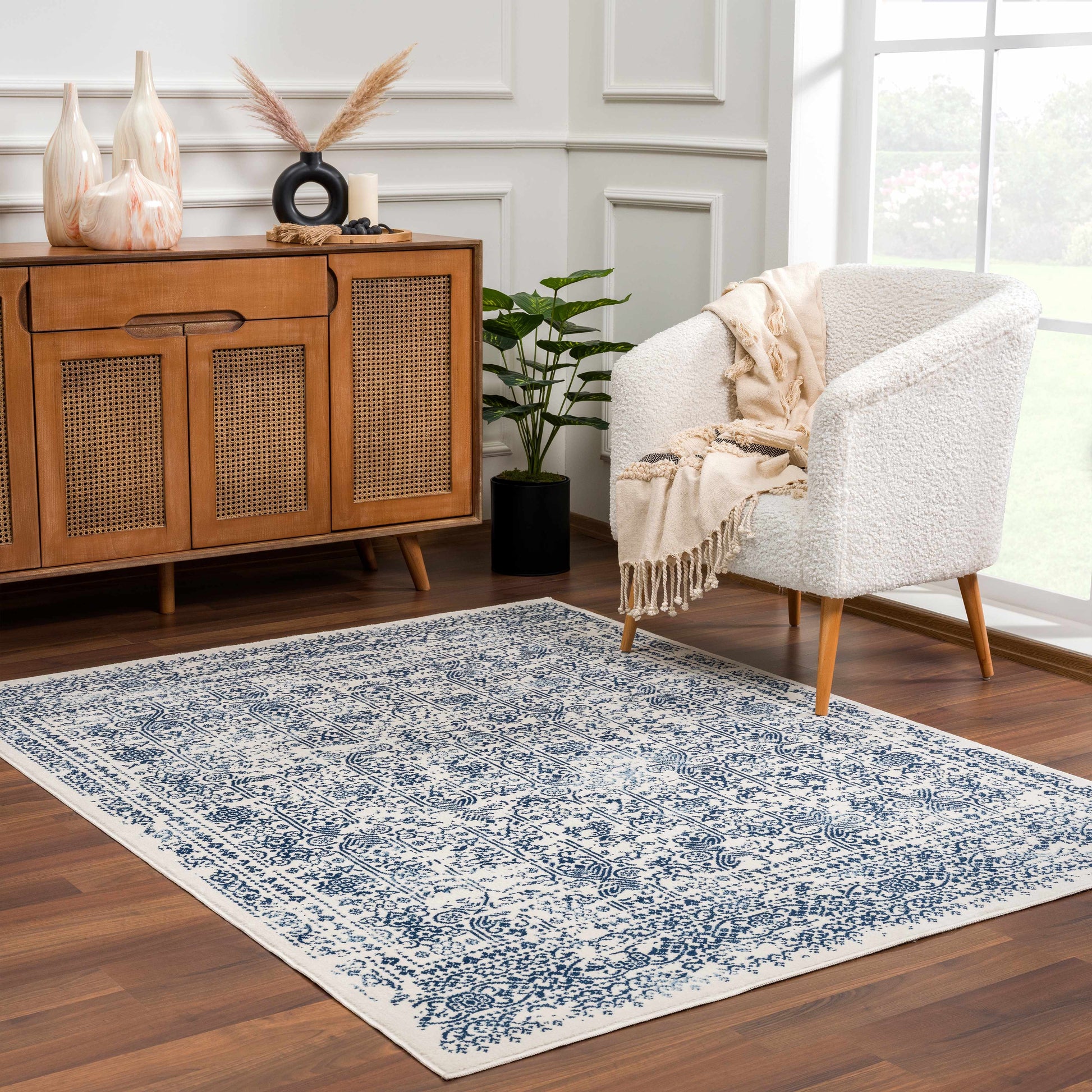 Michie Blue Area Rug - Clearance - Boutique Rugs