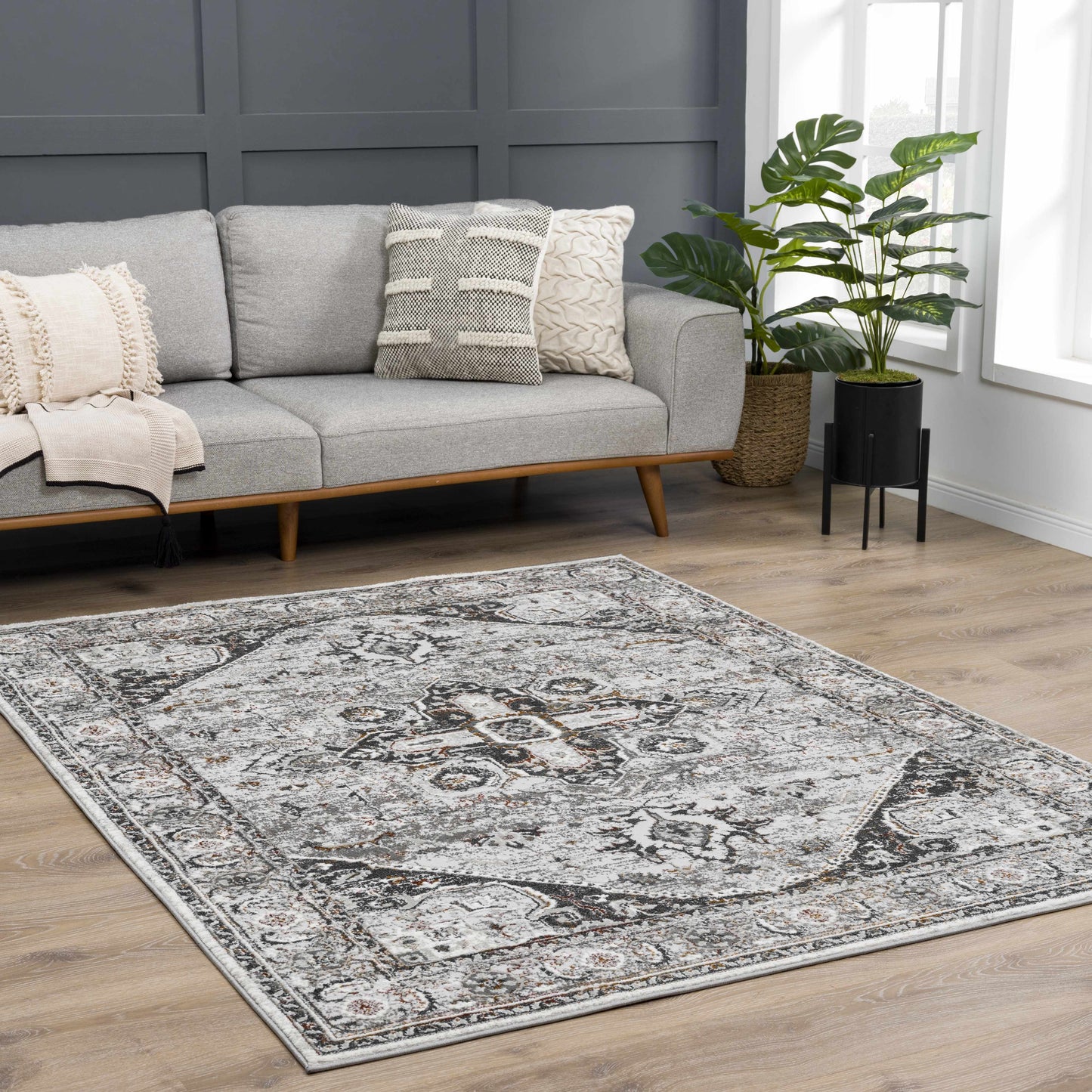 Liverpool Dark Gray Area Rug - Clearance