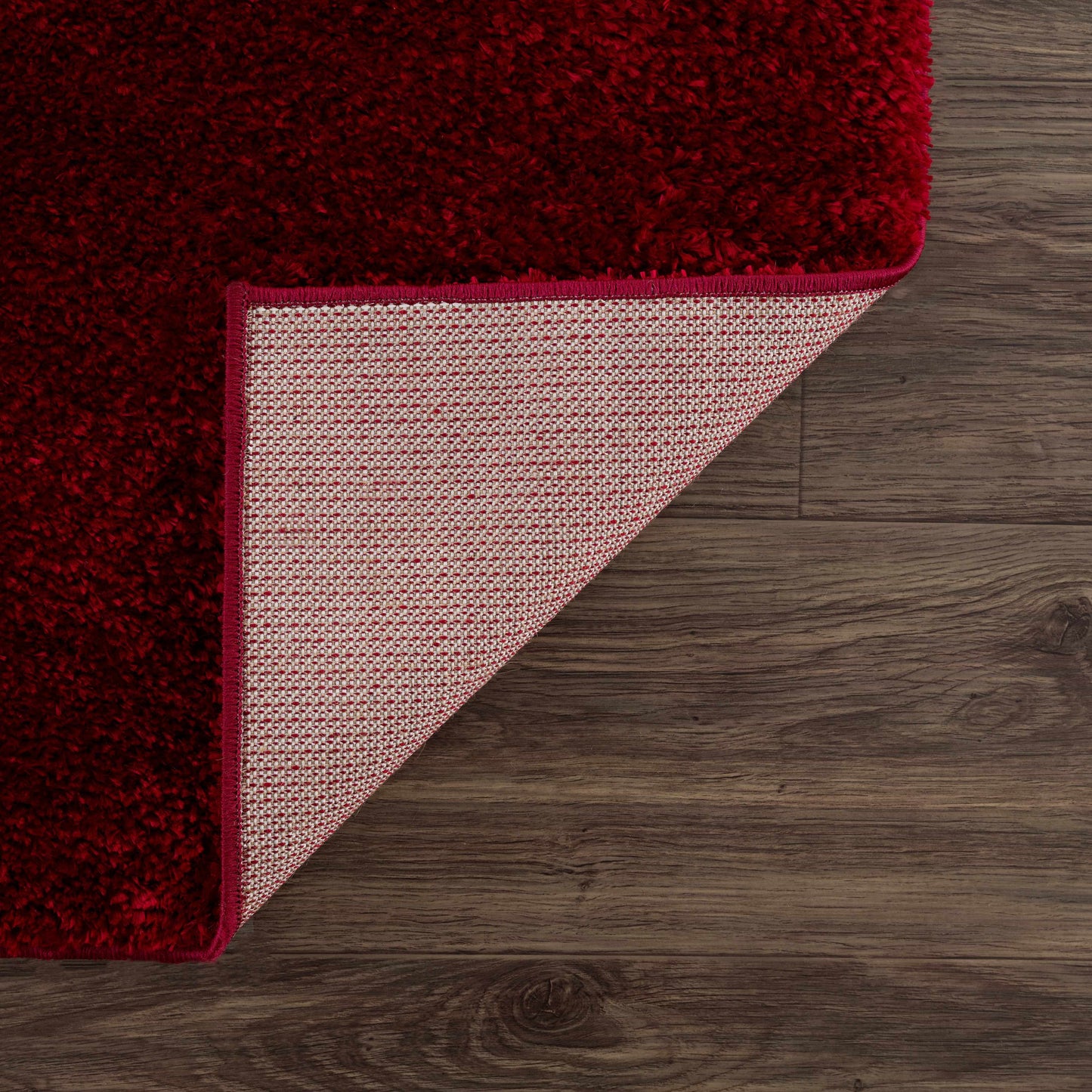 Heavenly Solid Red Plush Rug - Clearance - Boutique Rugs