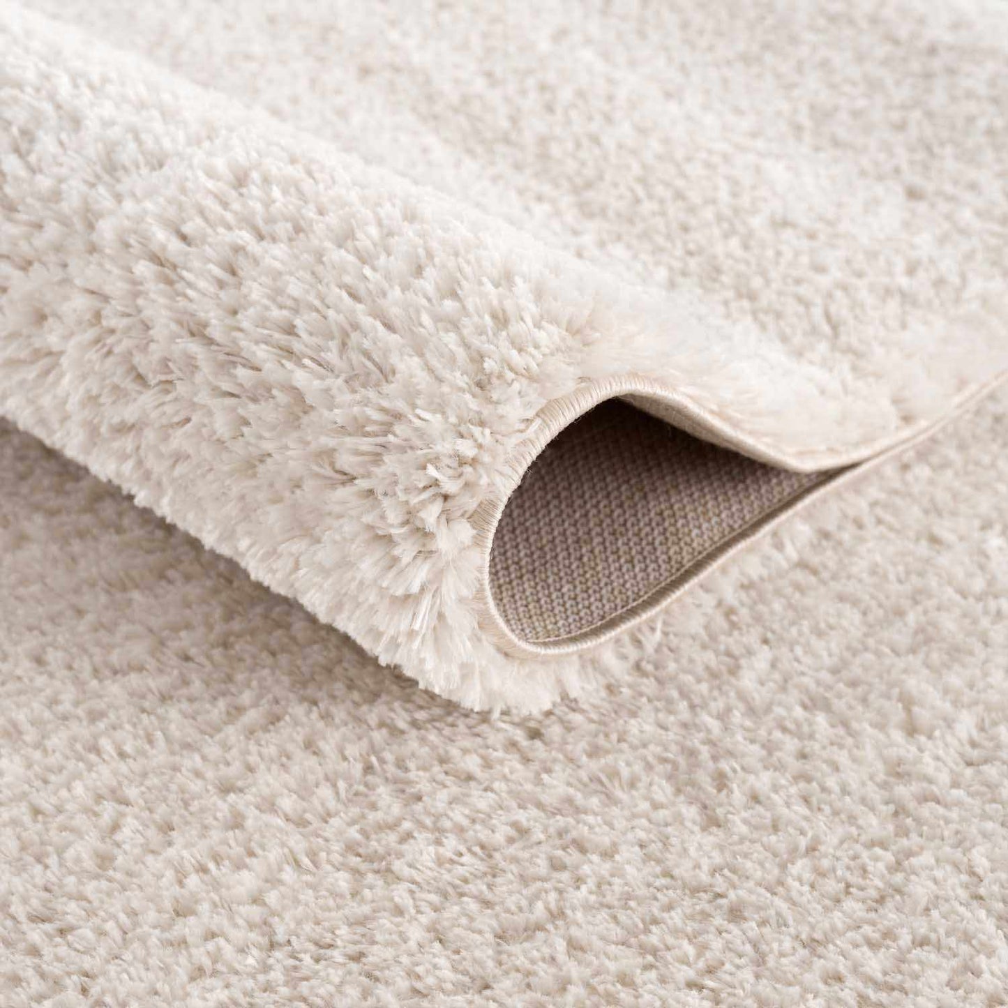 Heavenly Solid Beige Plush Rug - Boutique Rugs