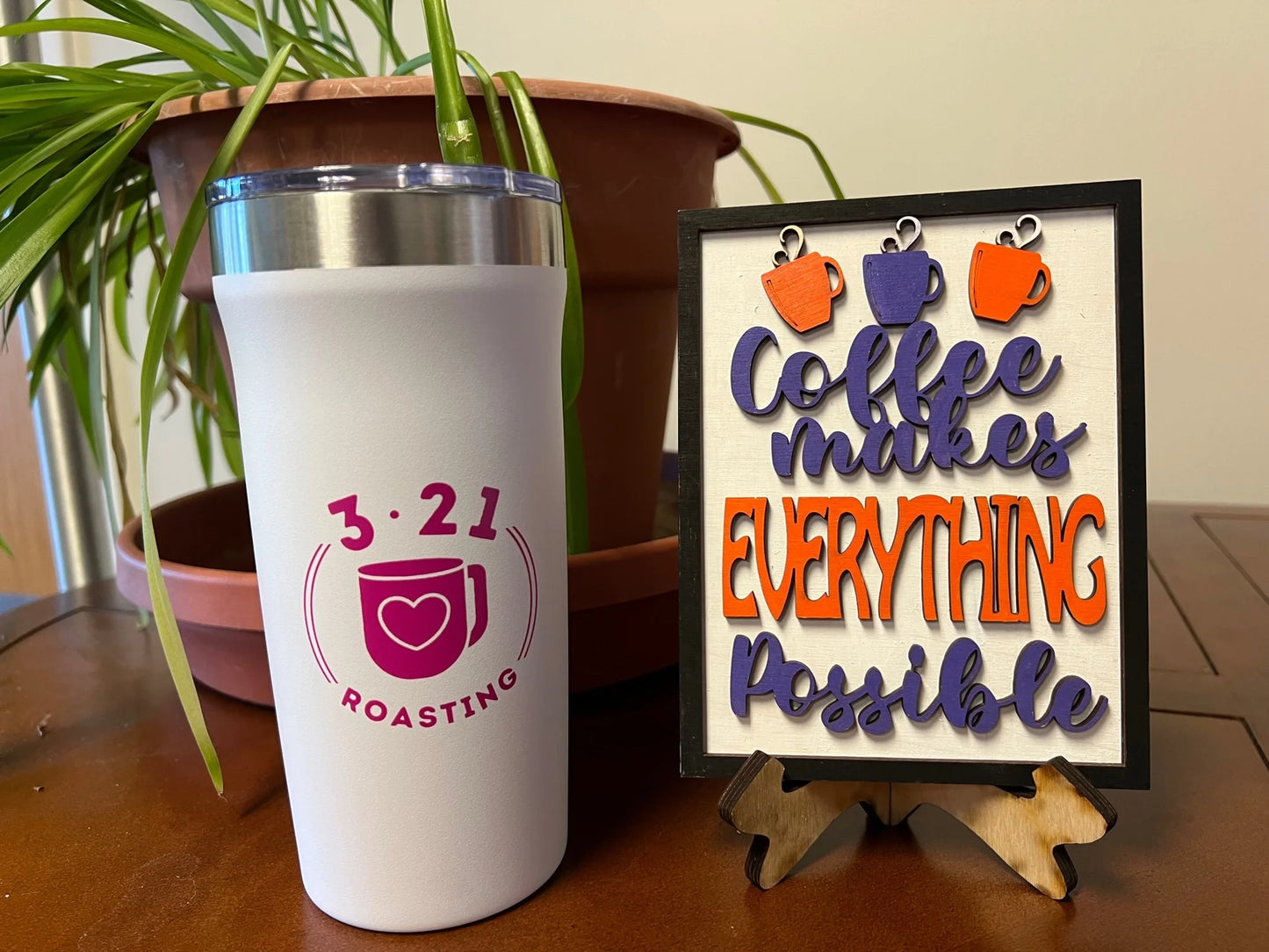 Thermal Tumbler Travel Mug, by 3.21 Roasting Company, Down Syndrome