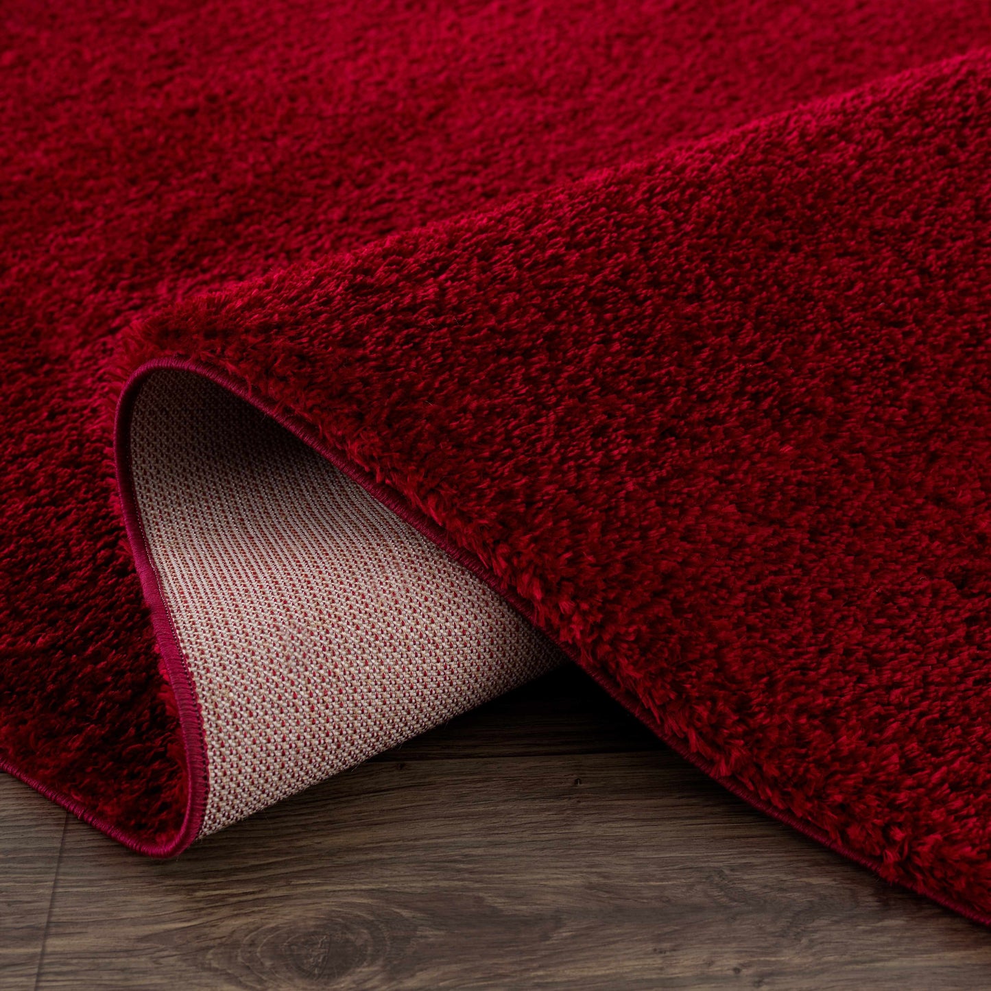 Heavenly Solid Red Plush Rug - Clearance - Boutique Rugs