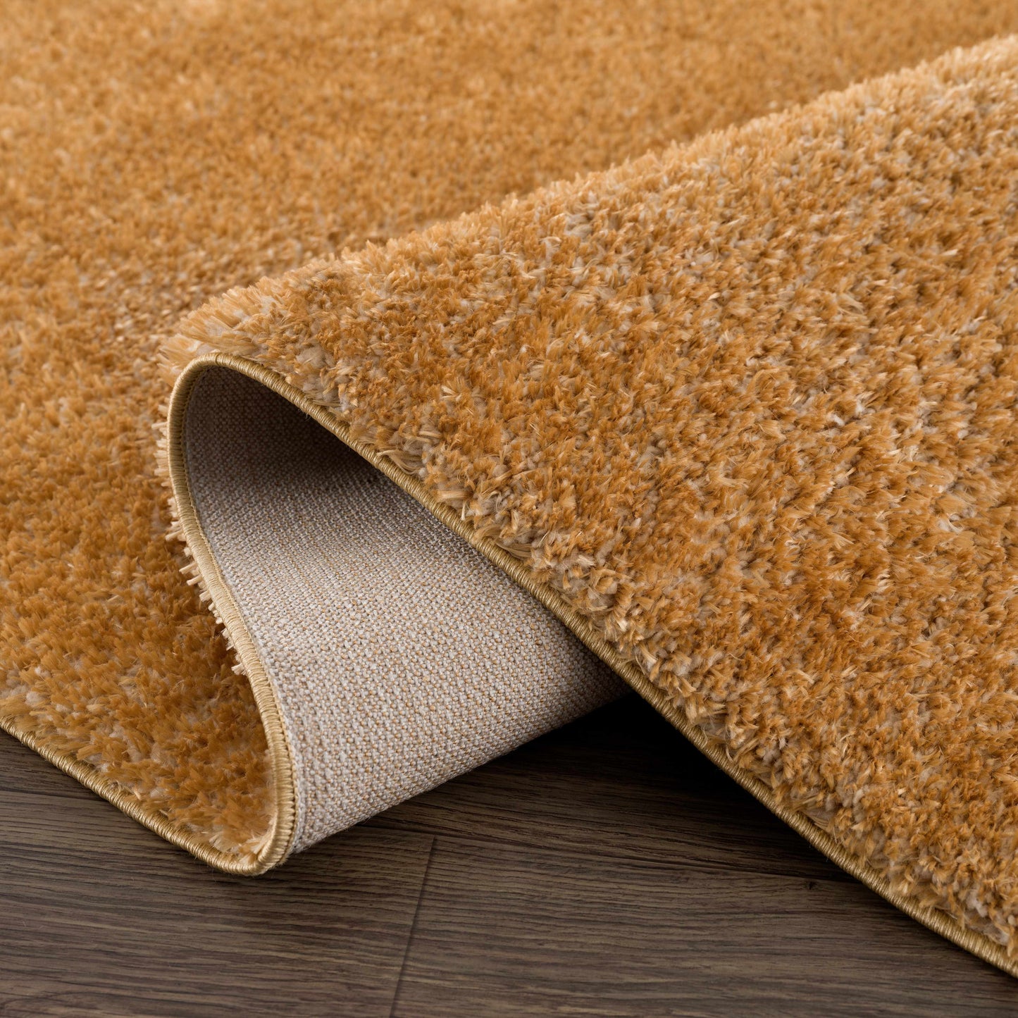 Heavenly Solid Mustard Plush Rug - Clearance - Boutique Rugs