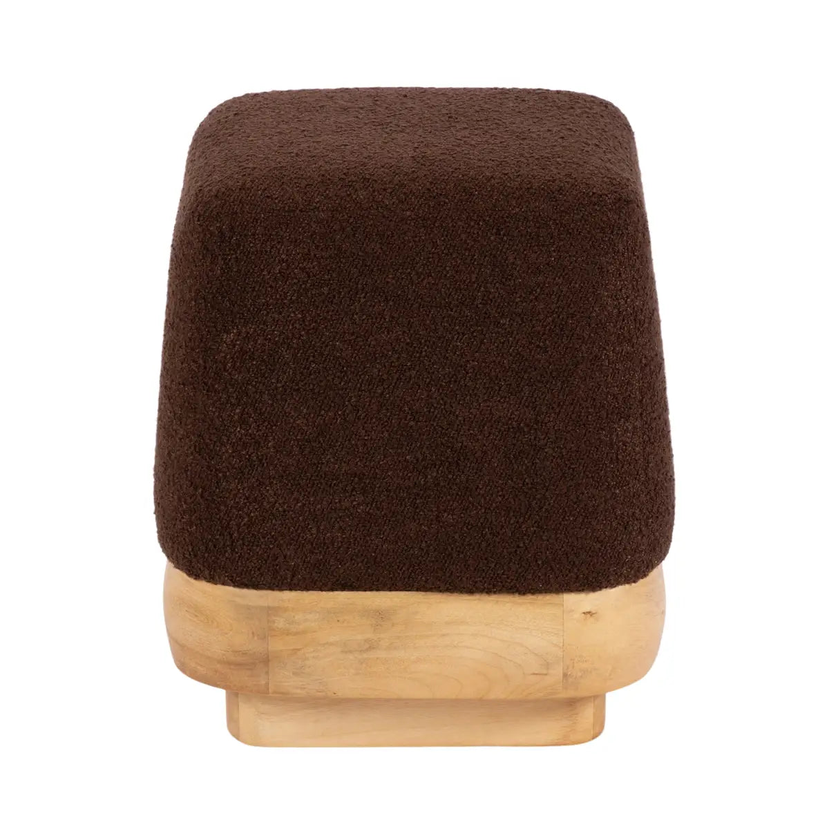 Sabri Modern Square Ottoman - Fabric and Wood - kateandlaurel