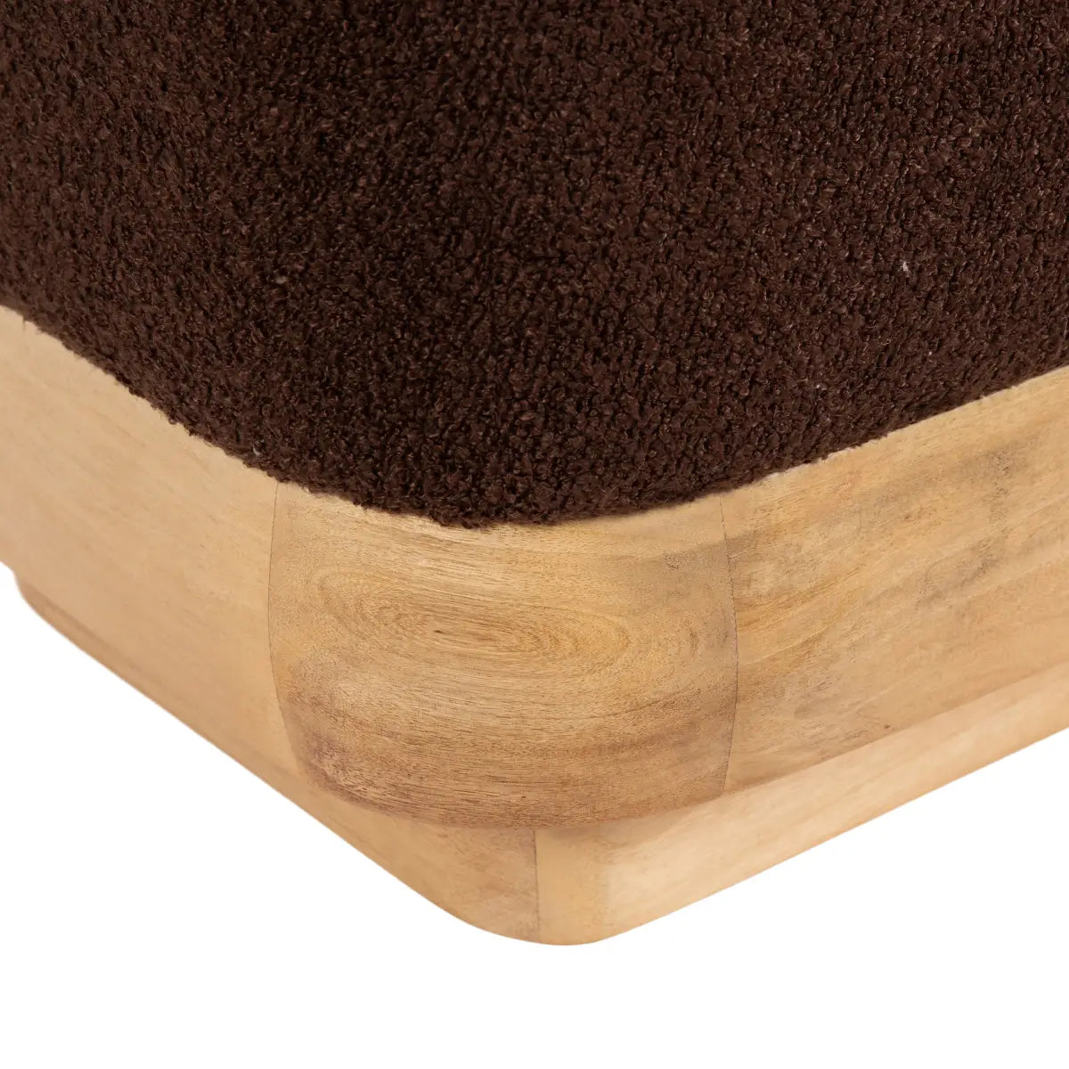 Sabri Modern Square Ottoman - Fabric and Wood - kateandlaurel