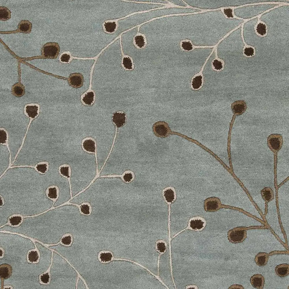 Sage Floral Wool Area Rug - Boutique Rugs