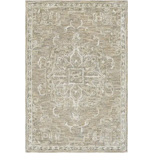 Sage Traditional Wool Blend Area Rug - 5’ x 7’6’’ Rectangle - Boutique Rugs