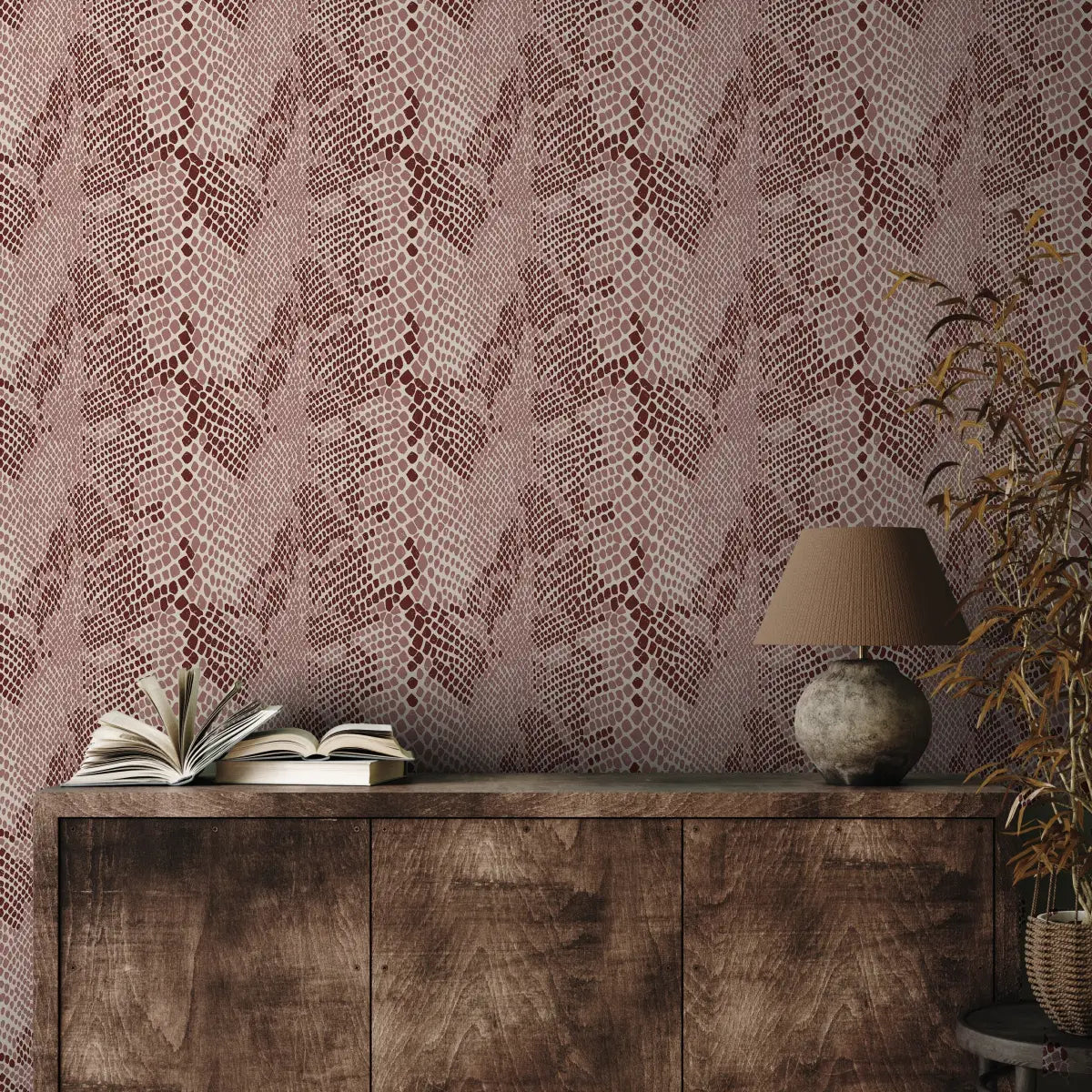 Salazar Wallpaper - Snakeskin - by Zenclover - Loomwell Home Goods