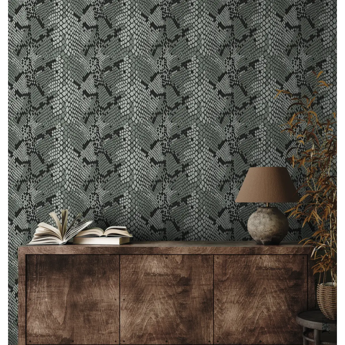 Salazar Wallpaper - Snakeskin - by Zenclover - Loomwell Home Goods