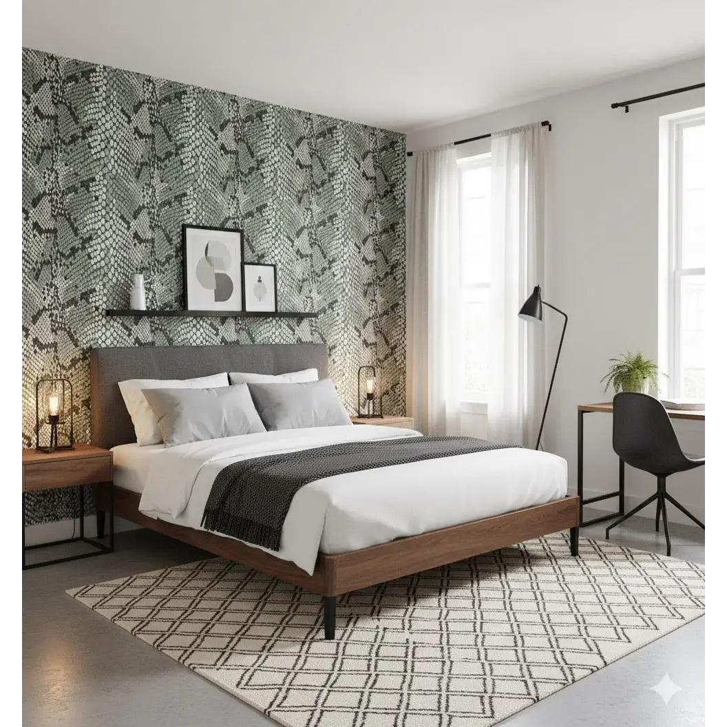 Salazar Wallpaper - Snakeskin - by Zenclover - Loomwell Home Goods