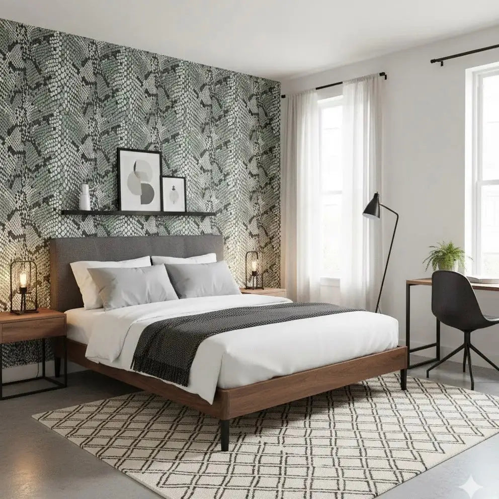 Salazar Wallpaper - Snakeskin - by Zenclover - Loomwell Home Goods