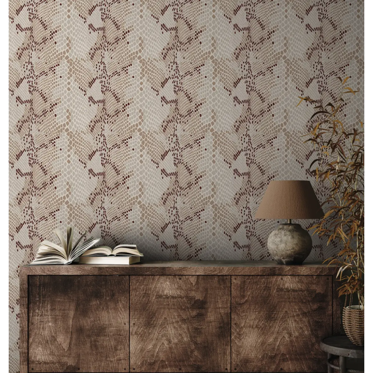Salazar Wallpaper - Snakeskin - by Zenclover - Loomwell Home Goods
